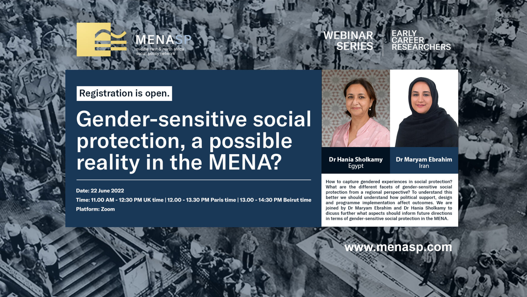 ECR Webinar: Gender-sensitive social protection, a possible reality in the MENA?