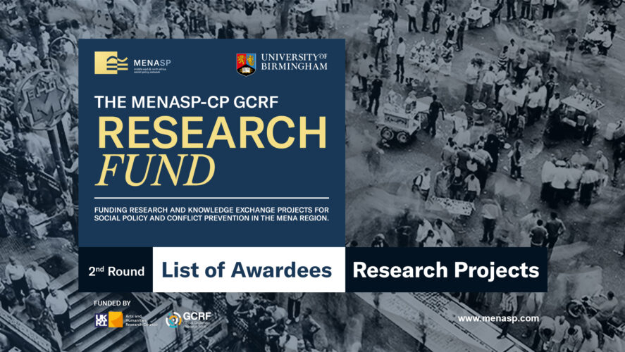 Award Announcement: 2nd Round of the MENASP-CP GCRF Research Fund