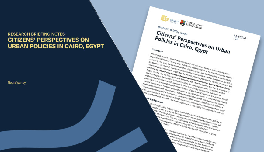 Citizens’ Perspectives on Urban Policies in Cairo, Egypt