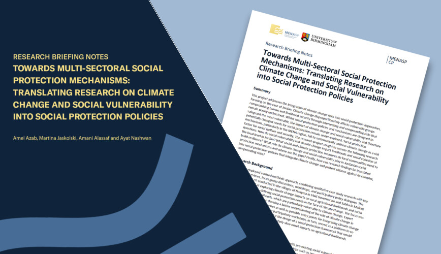 Towards Multi-Sectoral Social Protection Mechanisms: Translating Research on Climate Change and Social Vulnerability into Social Protection Policies
